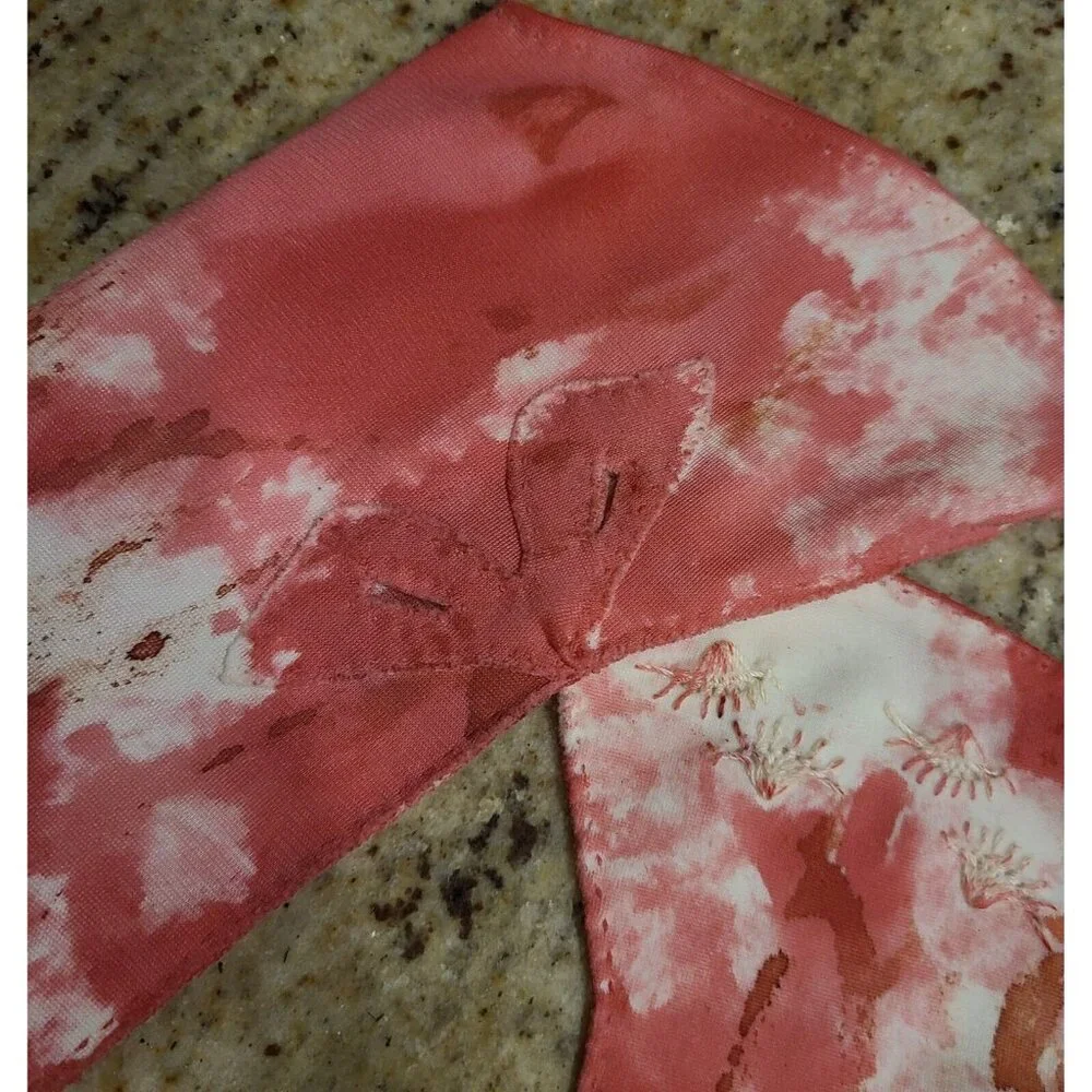 Vintage Size XL Blood Drenched Fancy Gloves Fake Bloody Horror Zombie War